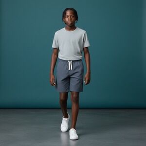 Fair Harbor Boys Athletic Shorts Size M Blue Drawstring Elastic Waist